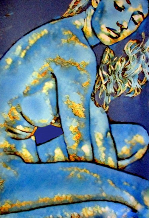 "Lady Blue And Gold" by Helena Wierzbicki
