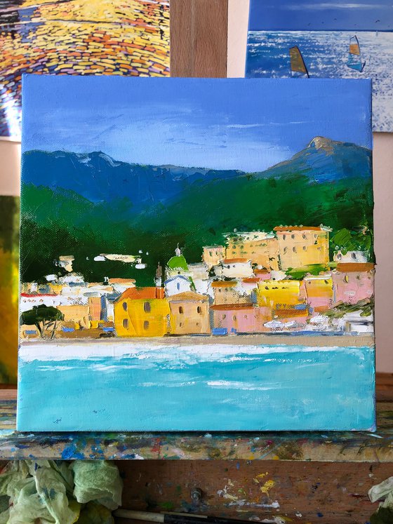 Italian Rivera painting 30-30 cm