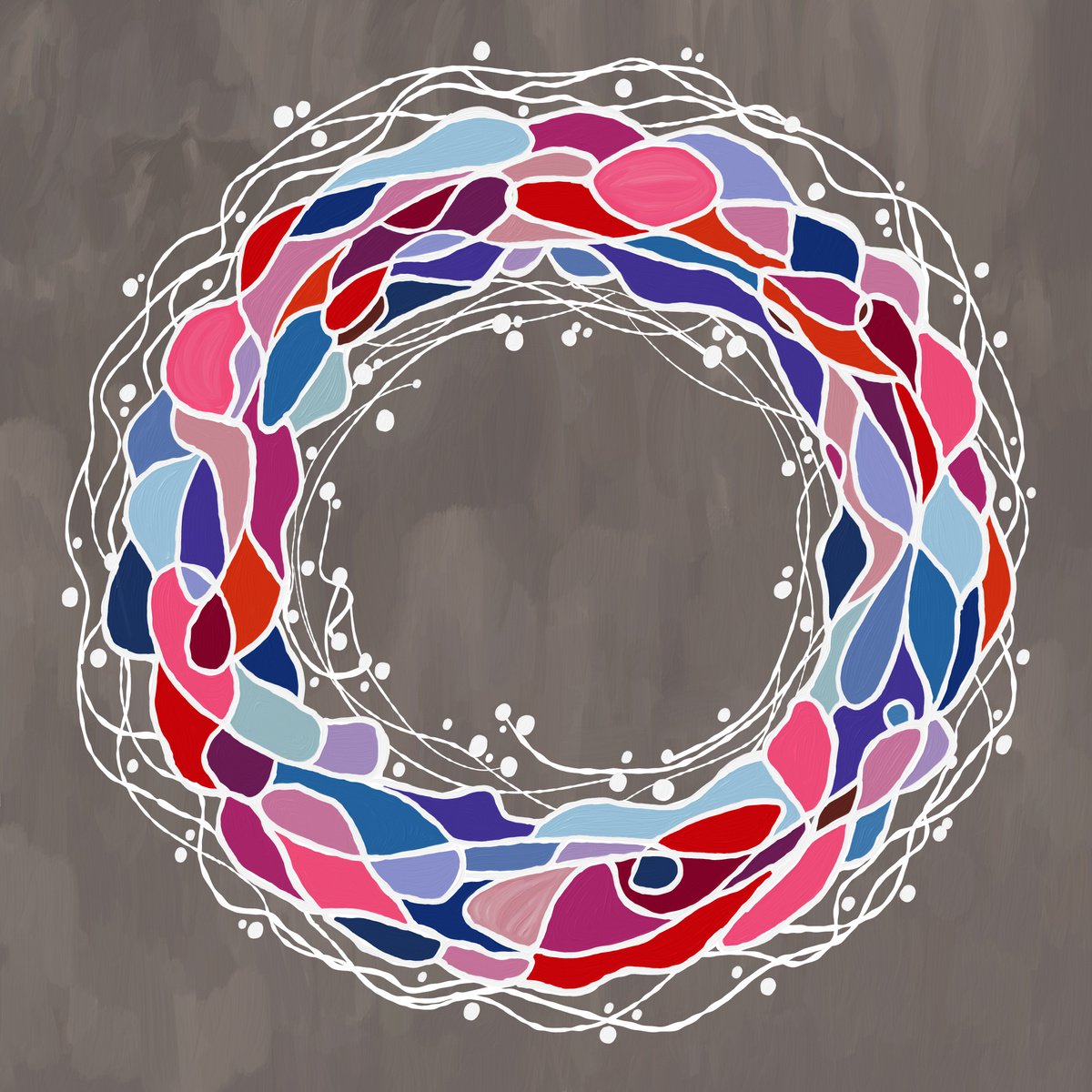 Series Meditation in Balance. Peaceful paths Painting - Limited Edition of 50 by Alexandra Dobreikin