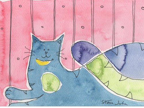 Colourful Cat by Steve John