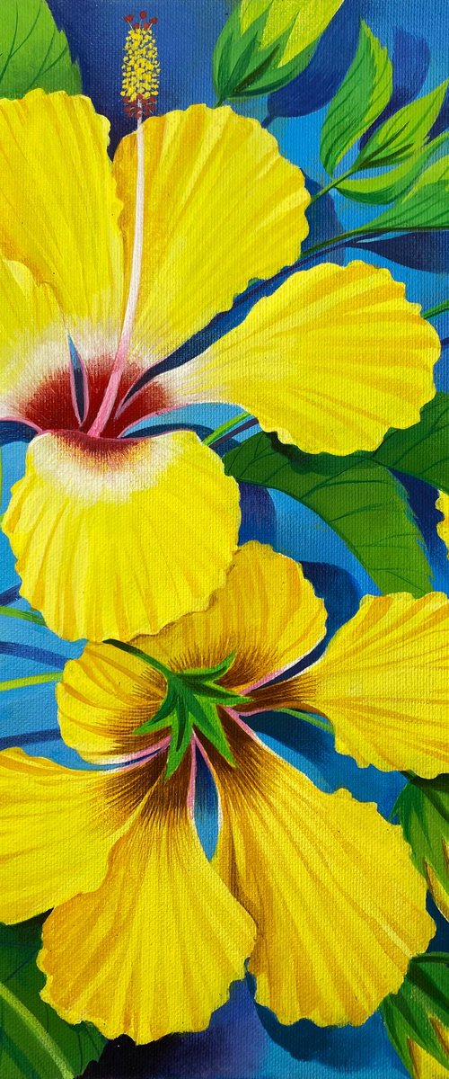 YELLOW HIBISCUS by Johnny Karwan