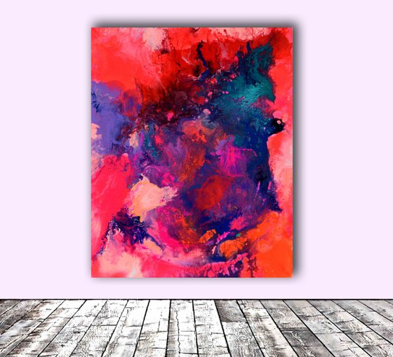 The Energy of Spring, Big Painting - FREE SHIPPING - Large Abstract Painting - Ready to Hang, Hotel and Restaurant Wall Decoration