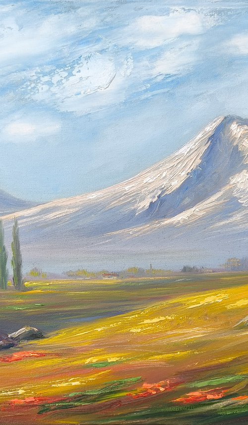 Golden Field Under Ararat by Anush Emiryan