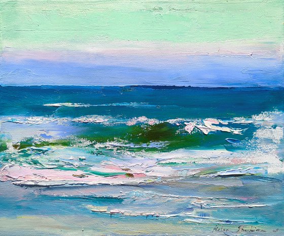 Admiring the evening sea