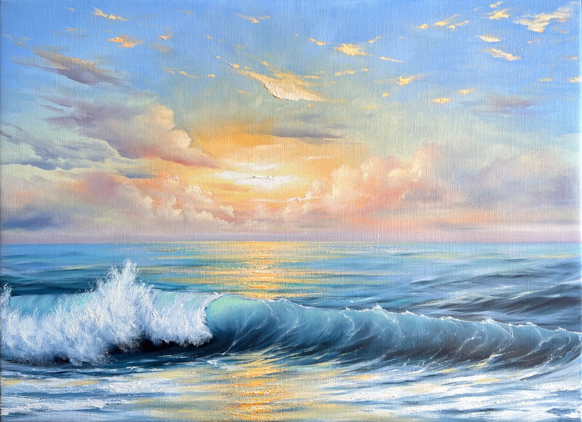 Sunset at sea by ANNA KULAK