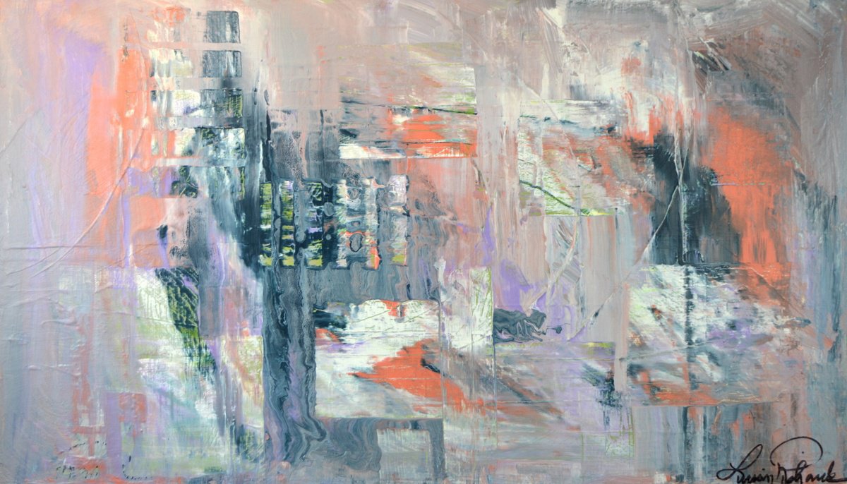 CITYSCAPE #2 Acrylic painting by Lucian Richards | Artfinder