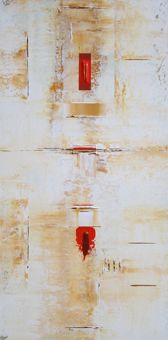 Abstract Red Ochre Patterns