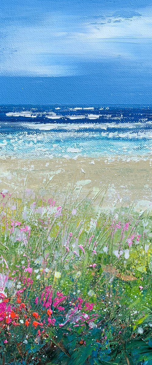 Wild Flowers At The Beach by Laure Bury