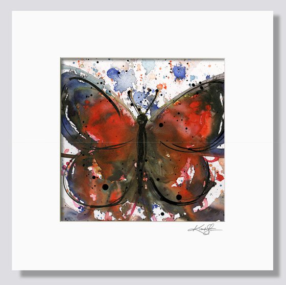 Butterfly Song 2021-3 - Abstract Butterfly Painting by Kathy Morton Stanion