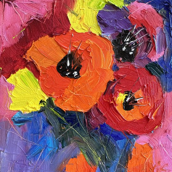 Abstract Colorful Flowers