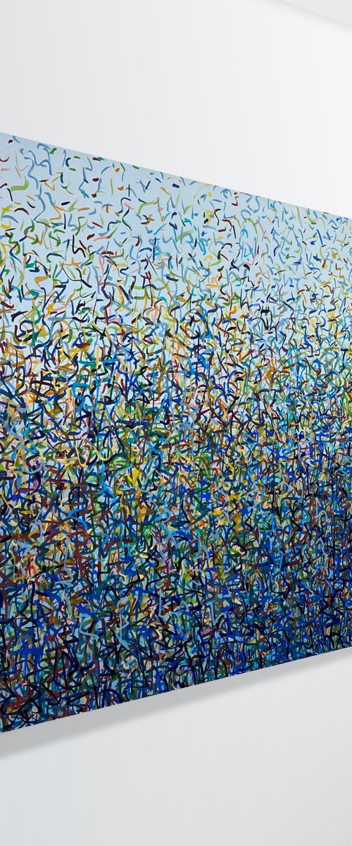 Katoomba Bush Dance 152 x 76cm acrylic on canvas by George Hall