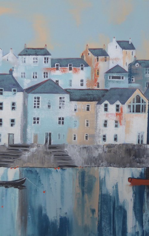 Polruan Quayside by Elaine Allender