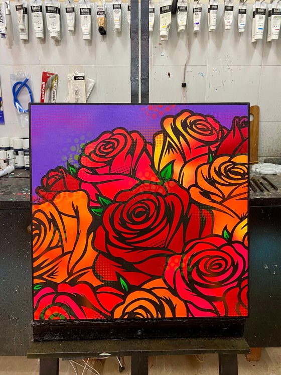 Roses On Purple