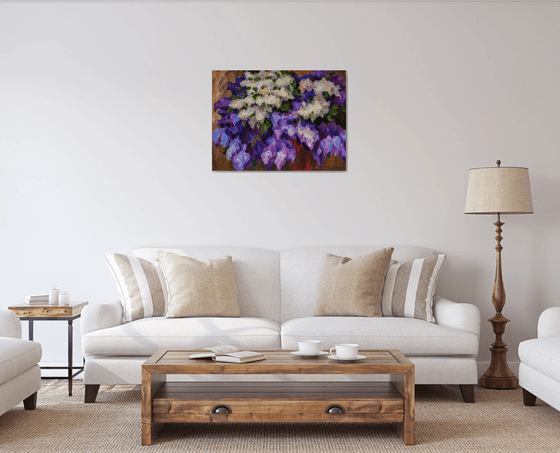 Abstract painting - Lilacs painting #2