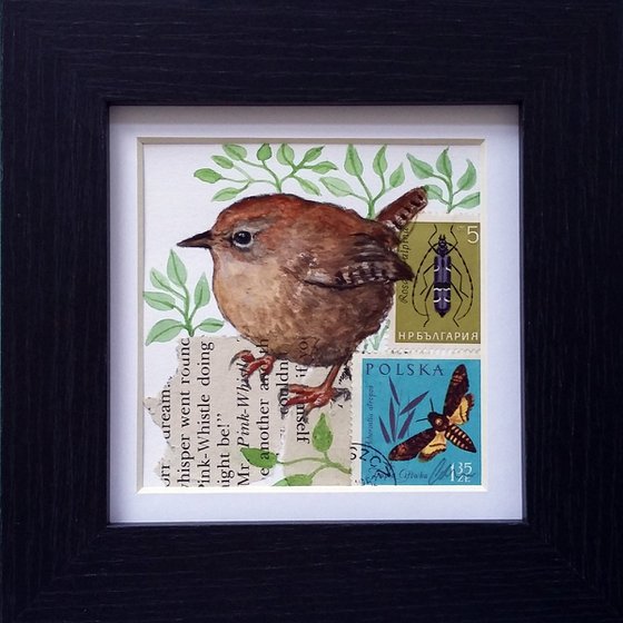 Little Wren  (framed and ready to hang)