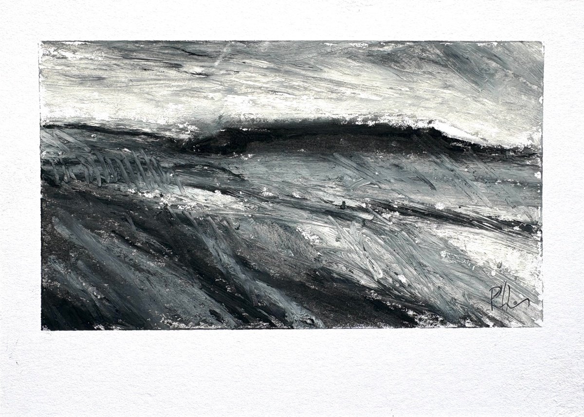 Expressive Drawing , Moorland Study 6 By Steve Potts, 6 X 4, Artwork For Sale On Artfinder