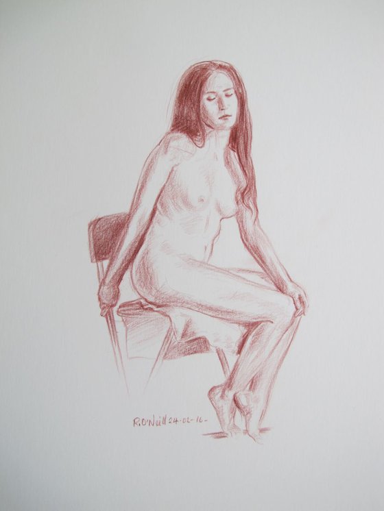 Seated nude