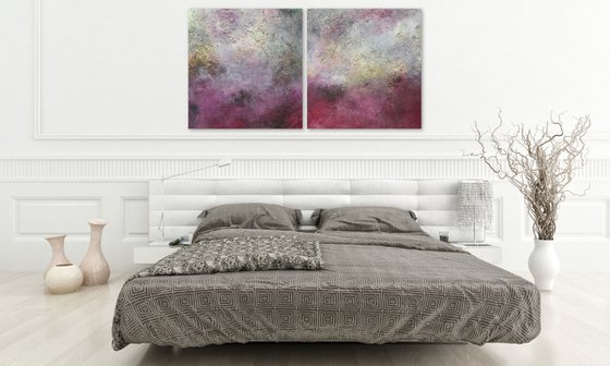 Over the Heath - Contemporary Diptych