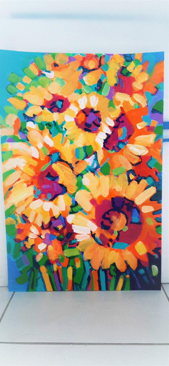 Sunflowers / 52 X 34,5 cm