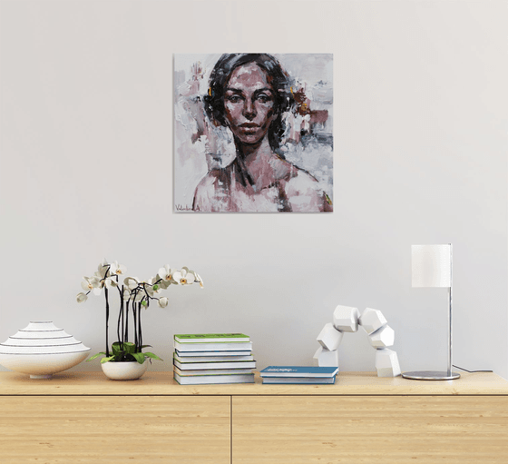 Abstract woman portrait Original painting