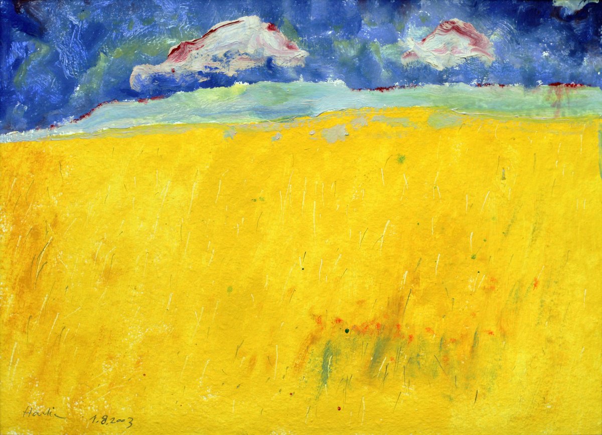 Landscape Acrylic Painting By Jiri Havlik, 16 X 11, Before The Storm, Original Artwork