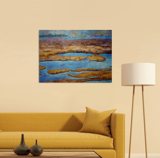 Iceland Large Original Oil Painting on Canvas