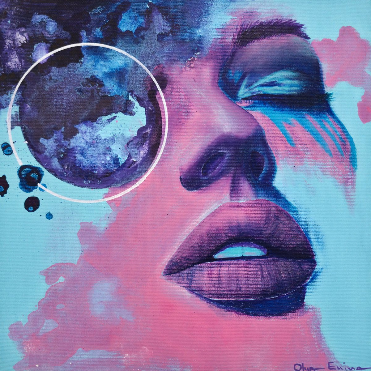  In Her Head By Olya Enina, 12 X 12, Artwork For Sale On Artfinder