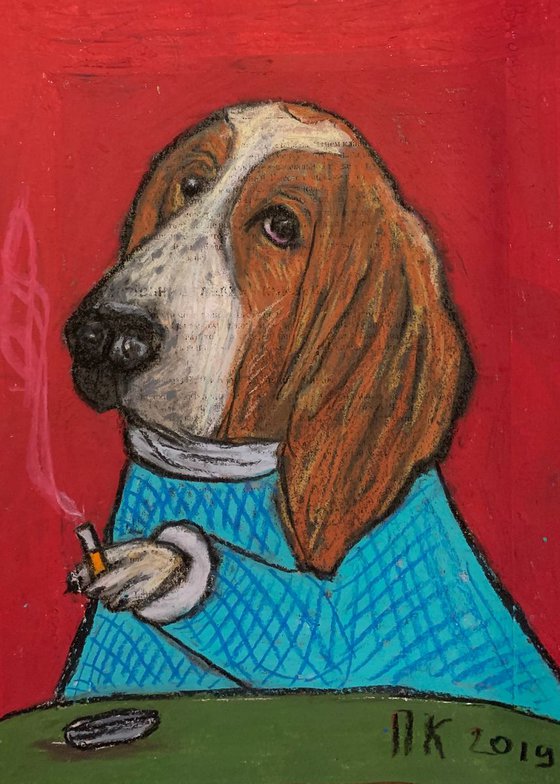 Smoking dog #45