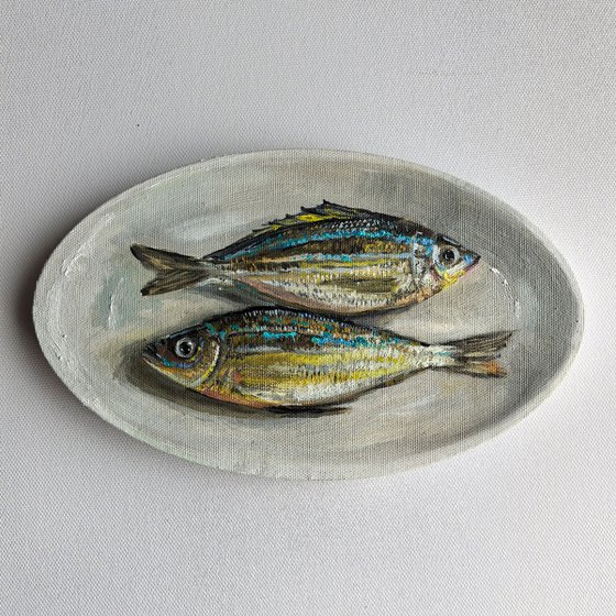 picarel fish oil painting