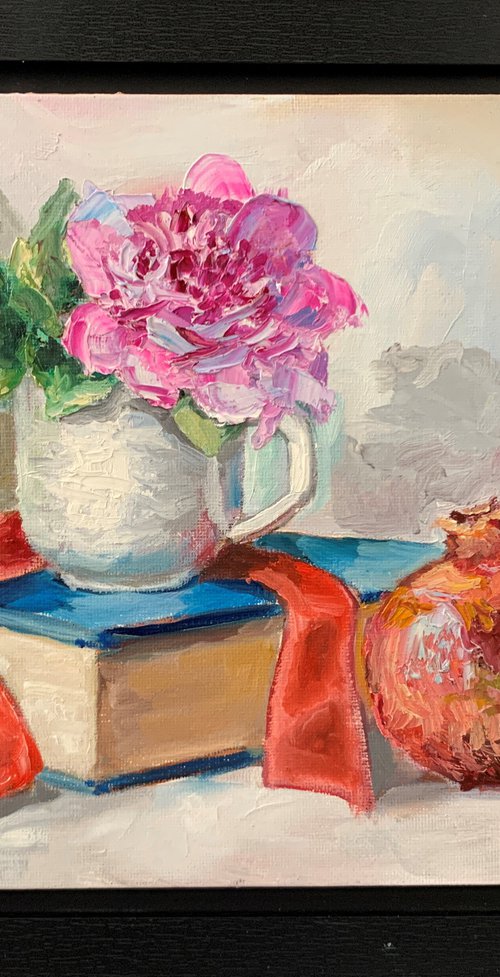 Teacup,Peony,Book,pomegranate. by Vita Schagen