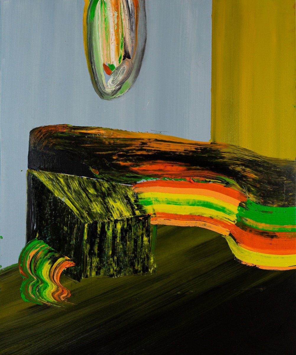 Organic Abstract Oil Painting By Bogdan Bianca Ioana, 39 X 47, Untitled Nr.9, Original Artwork