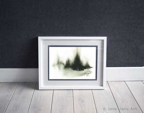 Places XVIII - Watercolor Pine Forest