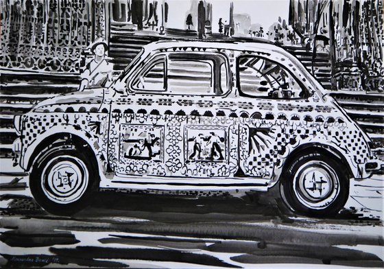 Vintage car / 50 x 35 cm