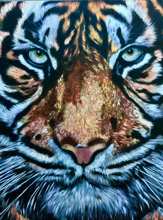 TIGER. .MODERN URBAN ART OFFICE ART DECOR HOME DECOR GIFT IDEA  LARGE SIZE