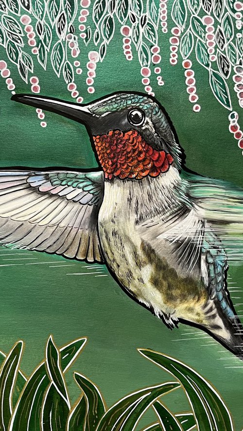Little hummingbird 2 by Karen Elaine  Evans