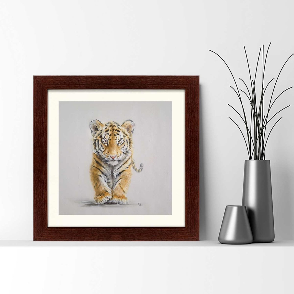 Photorealistic Animal Painting By Olga Belova, 12 X 12", Graceful Steps, Original Artwork