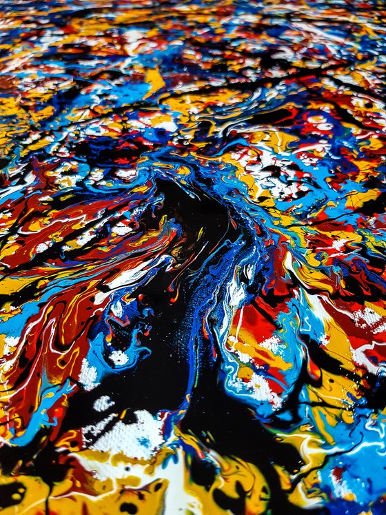 - Ownership - Style of JACKSON POLLOCK. Abstract Expressionism Painting.