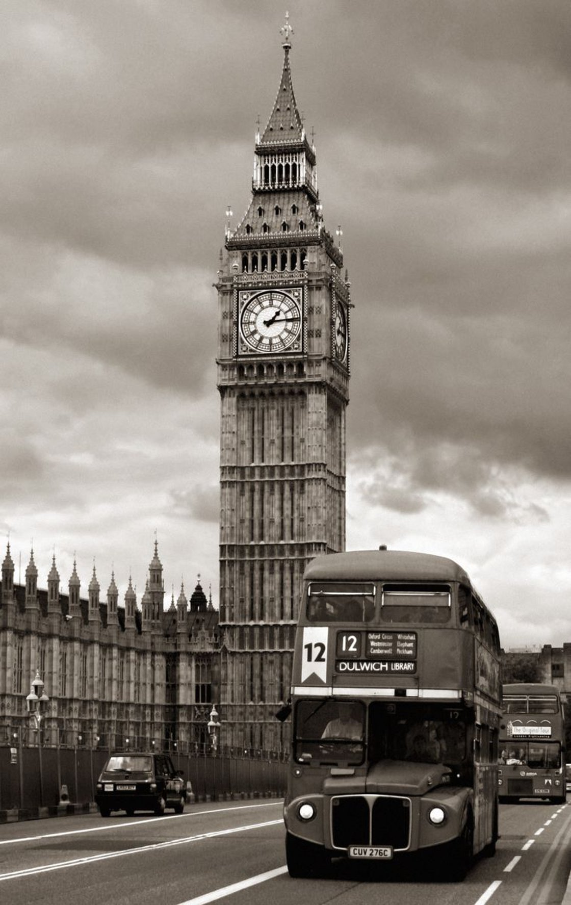 Fotografia Big Ben Clock Tower and London Bus - em