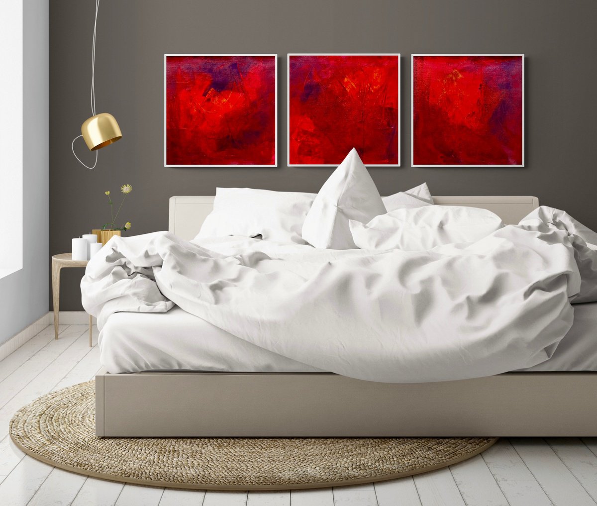  Red Terra Mystica 424 By Anita Kaufmann, 59 X 20, Artwork For Sale On Artfinder