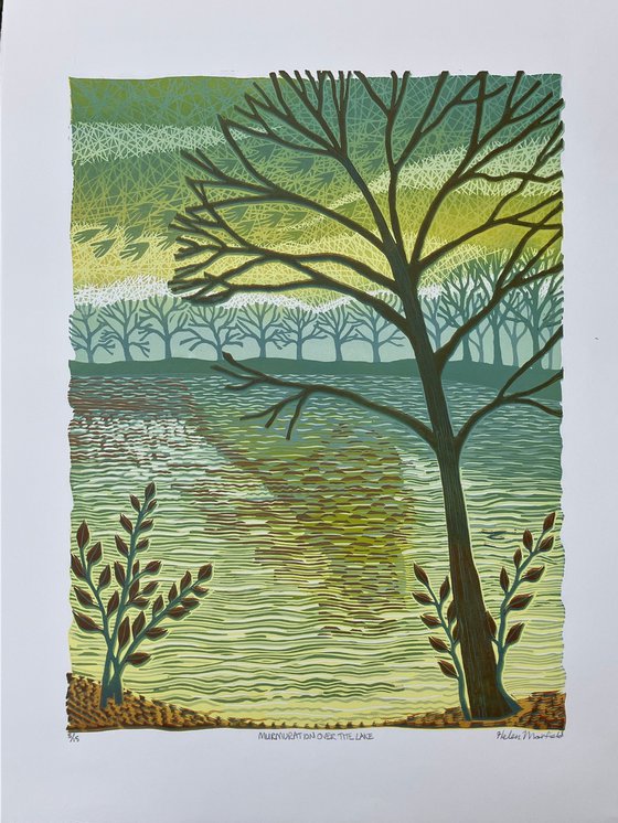 Murmuration over the Lake