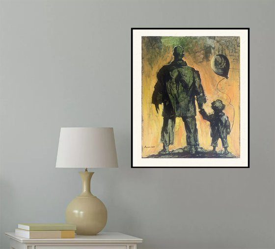 Lost childhood (40x50cm, Acrylic/canvas, ready to hang)