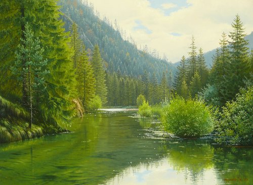 Quiet water in the valley by Mlynarcik Emil
