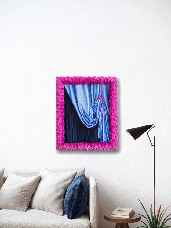 Blue silk