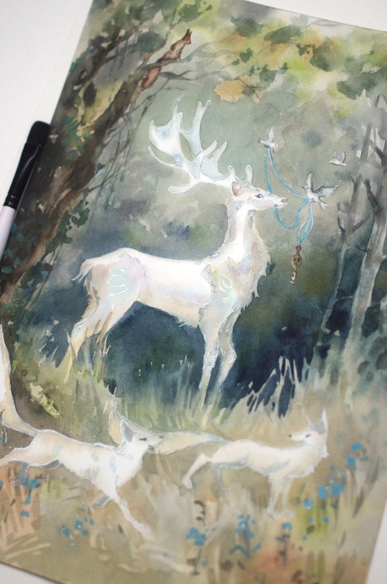 Fantasy White Deer