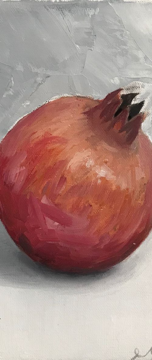 “Pomegranate” still life 20x20 cm by Leysan Khasanova