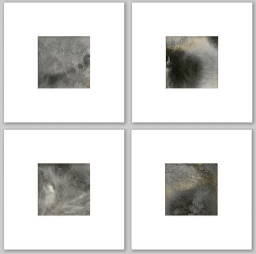 Urban Abstraction Set 6  - Minimalistic Abstract Paintings by Kathy Morton Stanion by Kathy Morton Stanion