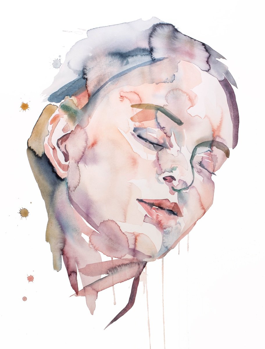 Expressive Watercolour , Subconscious No. 3 By Elizabeth Becker, 23 X 30, Artwork For Sale On Artfinder