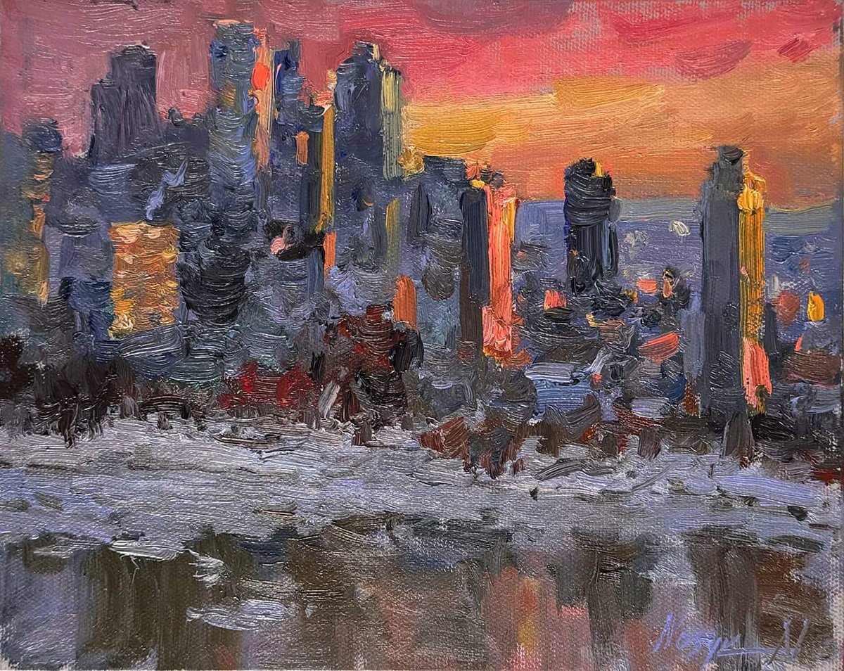 Frozen River Glow By Nataliia Nosyk, 10 X 8, Artwork For Sale On Artfinder