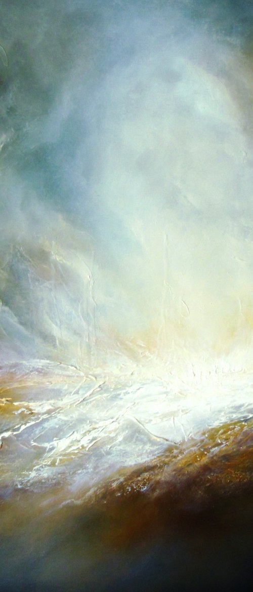 'GUIDING LIGHT' (Large seascape/landscape original oil painting) by Gillian Luff