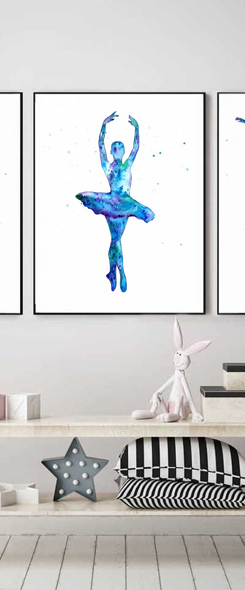 Ballerinas,  Triptych by Luba Ostroushko